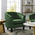 thumbnail image 3 of Modway Prospect Channel Tufted Performance Velvet Armchair in Emerald, 3 of 7