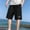Black Half Shorts Pants for Men, variant on Fashion Men's Summer Beach Trousers Casual Drawstring Sports Have Pockets Short Pants Regular Loose Shorts Soft Cotton Flex Stretch Training Knit Gym Cargo Half Shorts Pants Black 4