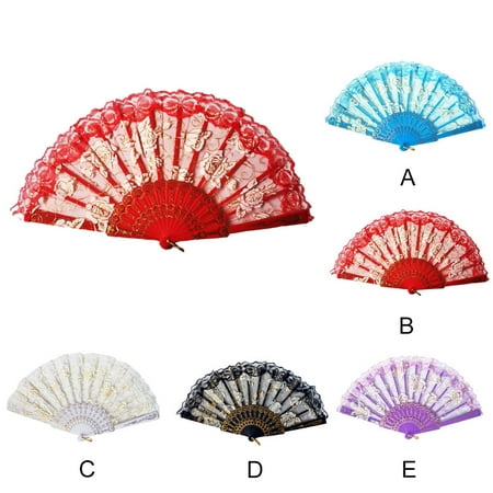 

WNG Folding Fans Handheld Fans Bamboo Fans Women s Hollowed Bamboo Hand Holding Fan