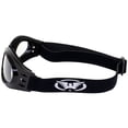 thumbnail image 3 of Global Vision Adventure Foldable & Padded Motorcycle Goggles Black Frame with Clear Lens, 3 of 6