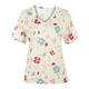 thumbnail image 3 of Pntutb - Camiseta de manga corta suelta con cuello en V y estampado informal para mujer Pntutb Pntutb-1150, 3 of 5