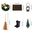 thumbnail image 2 of Adorno Navideño Para Casa De Muñecas 1/12, Juego De Gnomos En Miniatura Con Accesorios, Botas, Linterna, Corona De Árbol De Navidad, Decoración De Escoba Methold HA038621-00, 2 of 6