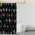 thumbnail image 6 of Dog Shower Curtain Colorful Paw Print Shower Curtain Cute Dog Cat Pet Paw Animal Lover Claw Footprint Modern Shower Curtain Set Bathtub Curtain Decor with 12 Hooks 72x72 inches, 6 of 6