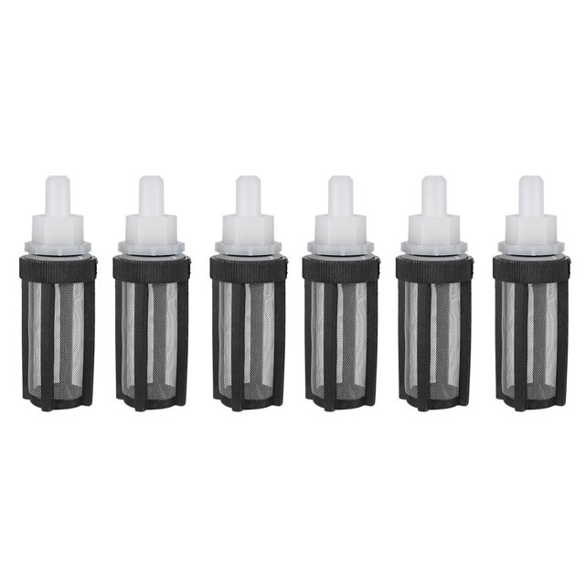 Cergrey 6pcs Water Inlet Micro Pump Filter Connector 8mm with Stainless Steel Net, Micro Pump Filter for 8mm Hose, Pump Filter