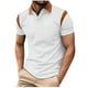thumbnail image 2 of pstuiky Camisa de manga corta para hombre, Camisa informal de color liso con cuello vuelto y manga corta de cedro para hombre camisas casuales para hombre l, 2 of 7
