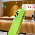 thumbnail image 6 of Cute Glitter Phone Case for iPhone 12 Pro Case 6.1 inch, Sparkly Bling Silicone Slim Bumper Shockproof Protective Cover for Women Girls (Bright Green), 6 of 14