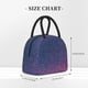 thumbnail image 2 of Balery Violet Glitter Bolsa de Almuerzo para Mujeres, Caja de Almuerzo, Bolsa de Almuerzo Pequeña Impermeable, Tote de Almuerzo Reutilizable con Gran Capacidad, 2 of 6