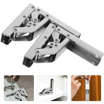 LEORX 2Set Countertop Hinges Cold Rolled Steel Silver 180 Degree Opening for Repair