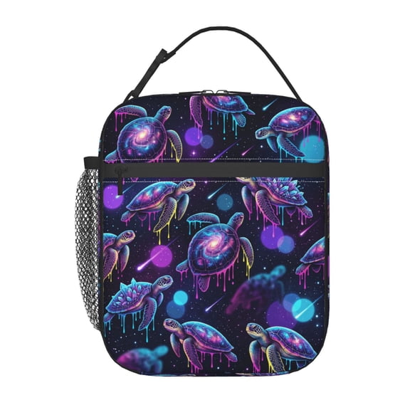 Sea Turtle Lunch Bag Insulated Reusable Lunch Box Office Work Travel Commute Thermal Cooler Case Pouch Carrier Storage Bag Organizer Case