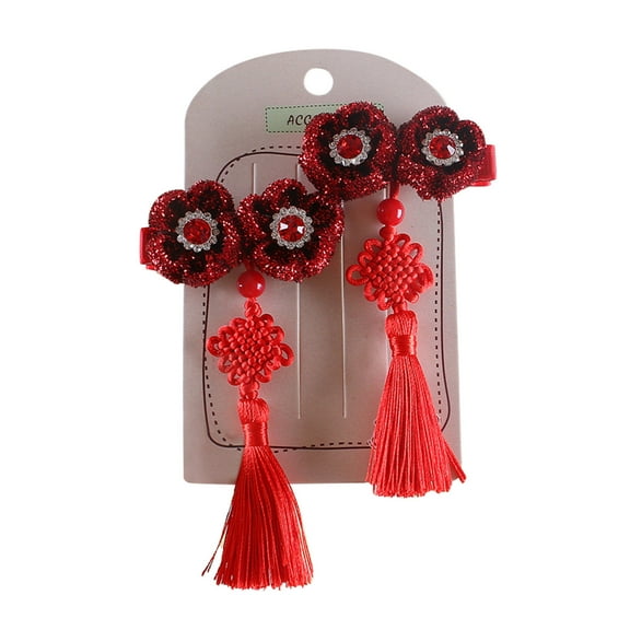 breaise Kids Baby Girls Lunar Chinese New Year Hairpin Hair Clip Accessories