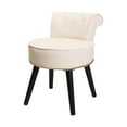 thumbnail image 3 of VEIKOUS Vanity Chair Collection Home Decor Style1 Elegant Velvet Padded Seat Table Set, White, 3 of 5