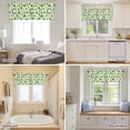 thumbnail image 5 of Good Luck St Patrick's Day Clovers Valances for Windows,Kitchen Valance Rod Pocket Short Curtain, Irish Shamrock Leaves Valance Curtain Window Valances for Bedroom Bathroom Living Room 60x18in, 5 of 9