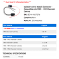 thumbnail image 2 of Ignition Control Module Connector - Compatible with 1985 - 1992 Chevy Camaro 1986 1987 1988 1989 1990 1991, 2 of 2