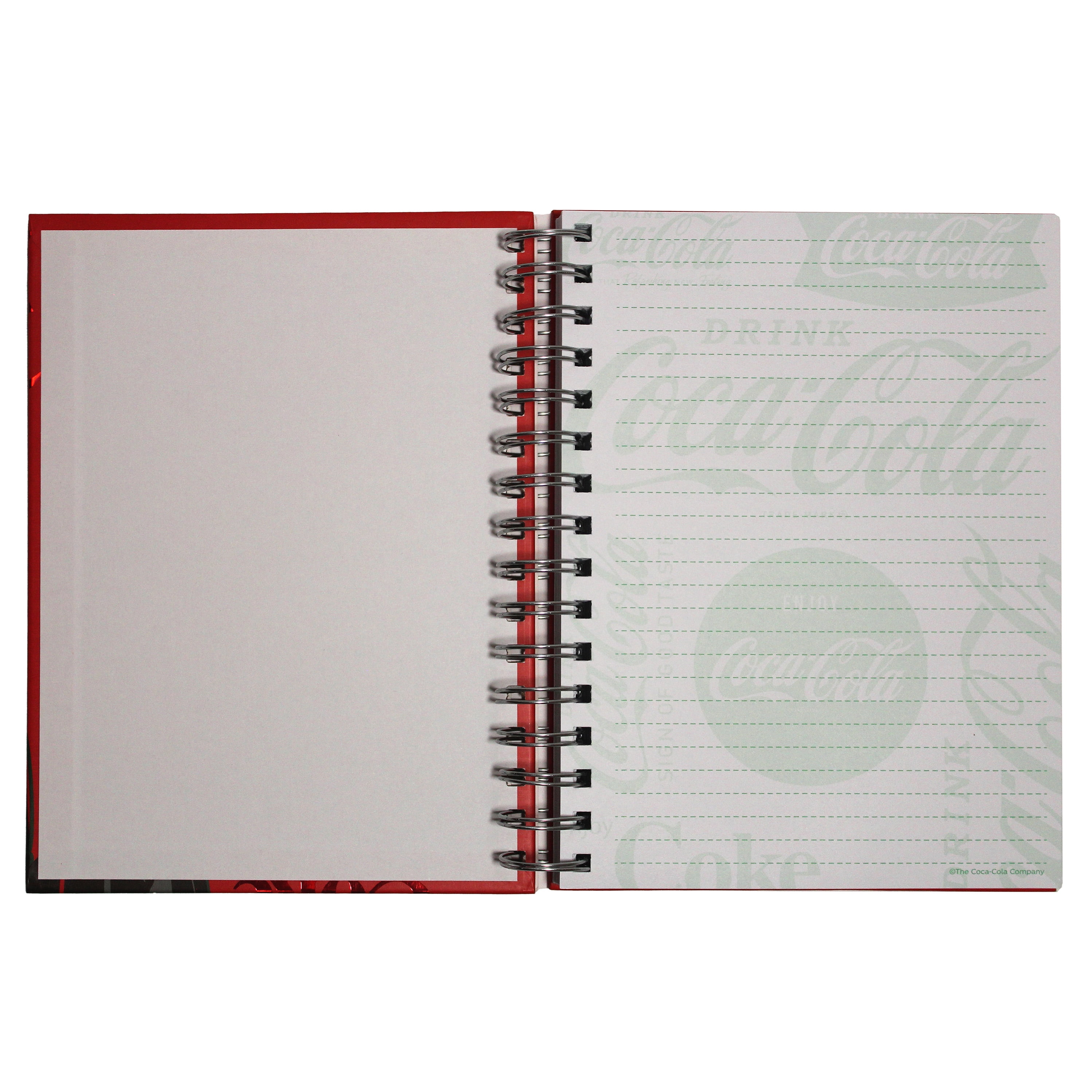 Coca-Cola Classic Stationery Collection Set, Red and Green, Spiral Journal, Magnetic List Pad, Pocket Notepad, Die-Cut Notepad with Foil Detail, Collector's Gift Set
