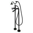 thumbnail image 3 of Transolid Cromwell Double Handle Floor Mounted Freestanding Tub Filler with Hand Shower, 3 of 3