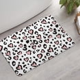thumbnail image 2 of Pink and Black Of Leopard Print Bathroom Rugs Mat,Non Slip Microfiber Bathroom Rug,Rubber Backing,Soft Bathroom Mats for Bathroom Floor,Tub and Shower,17x27in(43x68cm), 2 of 5