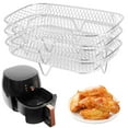thumbnail image 5 of Yucurem Air Fryer Rack Dehydrator Stand 3 Layers Mesh Grill Basket Air Fryer Accessories Kitchen Essentials (A), 5 of 10