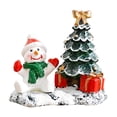 thumbnail image 1 of Pequeña y linda estatua navideña, figura de resina para árbol de Navidad, vitrina, estantería para casa, adorno para árbol de Navidad, esculturas para muñeco de nieve, 1 of 8