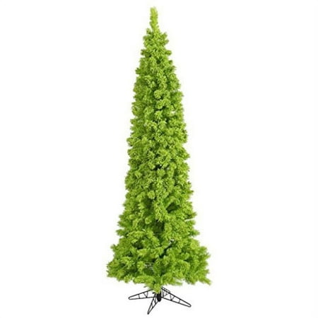 Vickerman 4.5 Flocked Lime Slim Fir Artificial Christmas Tree Unlit