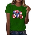 thumbnail image 1 of Tops de Ajuste Suelto para las Mujeres Sudadera Casual Impresa Manga Corta Cuello Redondo Superior, Poliéster, 1 of 4