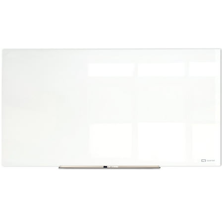 Quartet InvisaMount Magnetic Glass Dry-Erase Board 96 x 48 White Surface