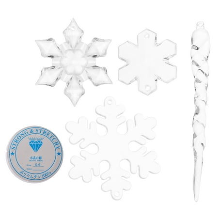 

NUOLUX 41Pcs Christmas Icicle Pendant Ice Hanging Decor Christmas Tree Pendant