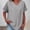 X-Grey558, variant on YMNXA Women's T Shirt Short Sleeve V Neck Solid Color Comfortable Breathable Loose Fit Tee Top For Casual Daily Wear,Army Green,L