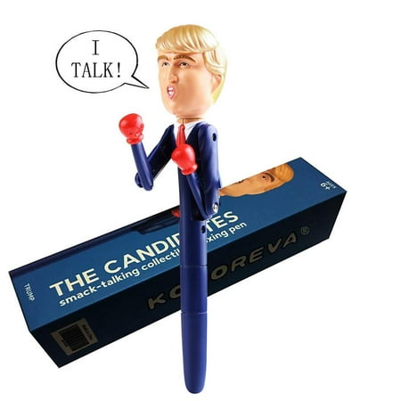 Donald Talking Boxing Pen, Trump's Real Voice, Funny Gifts For Trump and Hillary (Best Gifts For Boxing Fans)