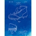 thumbnail image 2 of Borders, Cole 12x14 White Modern Wood Framed Museum Art Print Titled - PP823-Faded Blueprint Football Cleat 1928 Patent Poster, 2 of 4