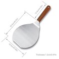 thumbnail image 4 of facefd Multi-functional Round Wooden Handle Cake Pizza Stainless Steel Pizza Home Kitchen Baking Tool, 4 of 5