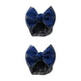 thumbnail image 1 of relayinert Cloth Elegant And Professional Bow Hair Net For Stylish Ladies Wide Application Bow Work Hair Clips Thick stripes-gold 2Set, 1 of 6