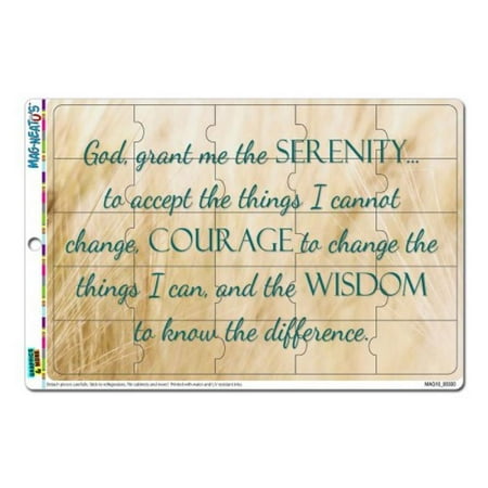 Refrigerator Magnet Set - Graphics and More Serenity Prayer MAG-NEATO'S Novelty Gift Locker Refrigerator Vinyl Puzzle Magnet Set
