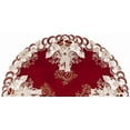 thumbnail image 2 of Christmas Candles, Bells and Poinsettia on Red Doily, Table Topper (34" Round), 2 of 4