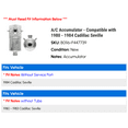 thumbnail image 2 of A/C Accumulator - Compatible with 1980 - 1984 Cadillac Seville 1981 1982 1983, 2 of 2