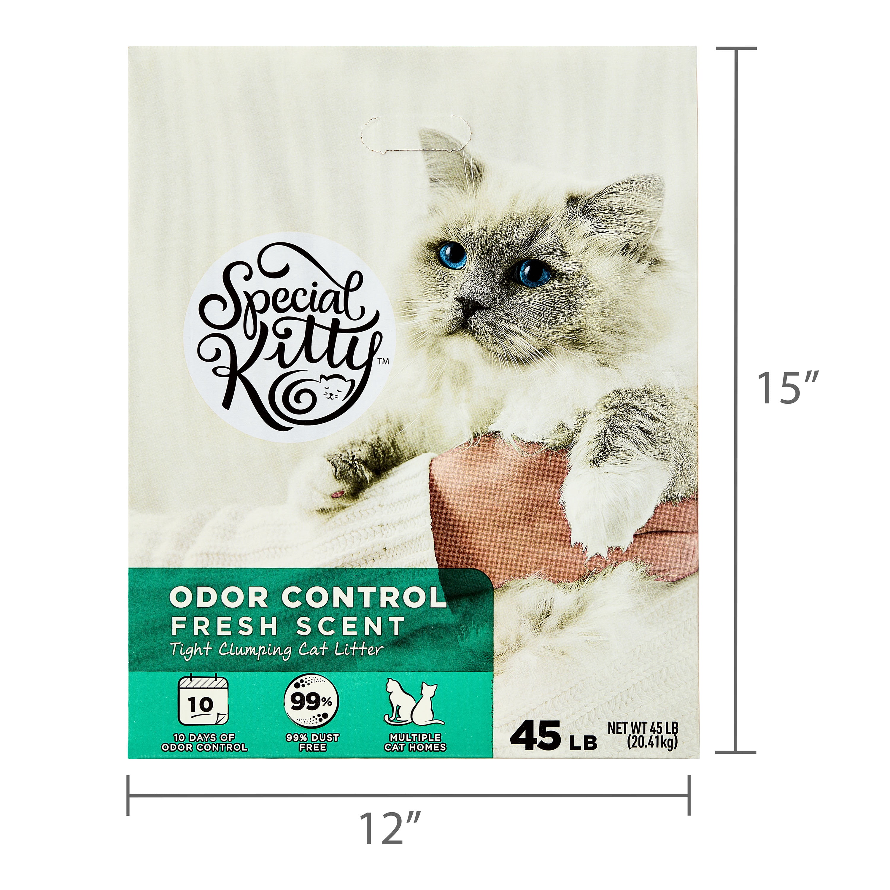 Special Kitty Clumping Clay Cat Litter, Fresh Scent, 45 lbs Box, 1 Count