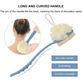 thumbnail image 5 of Shower Body Brush with Bristles and Loofah, Body Scrubber with Long Handle Back Scrubber for Shower Bath Sponge Shower Brush for Men and Women Massage Body Brush for Skin Exfoliating (Blue), 5 of 6