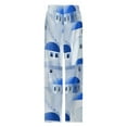 thumbnail image 5 of Santorini Island in The Greece Women's Pajamas Pajama Pants Women's Sleepwear Lounge Sleep Bottoms Stretch with Pockets, 5 of 7