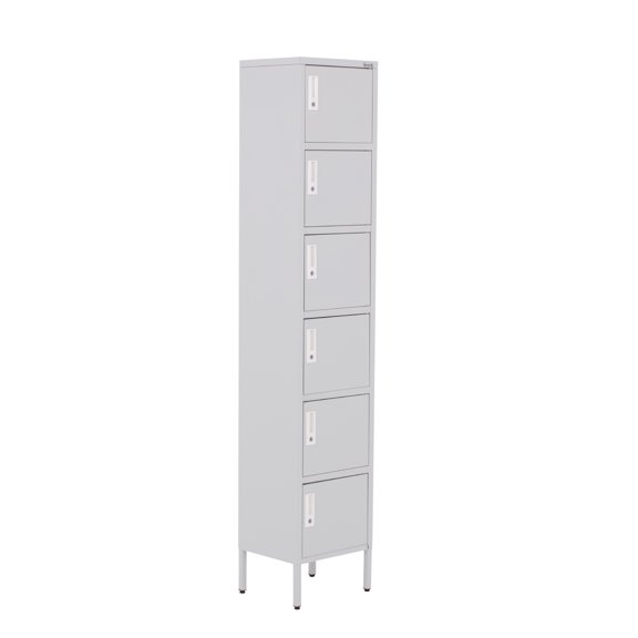 Locker Casillero Guardex LOCKRC Organizador Metálico C/ 6 Puertas Color Gris