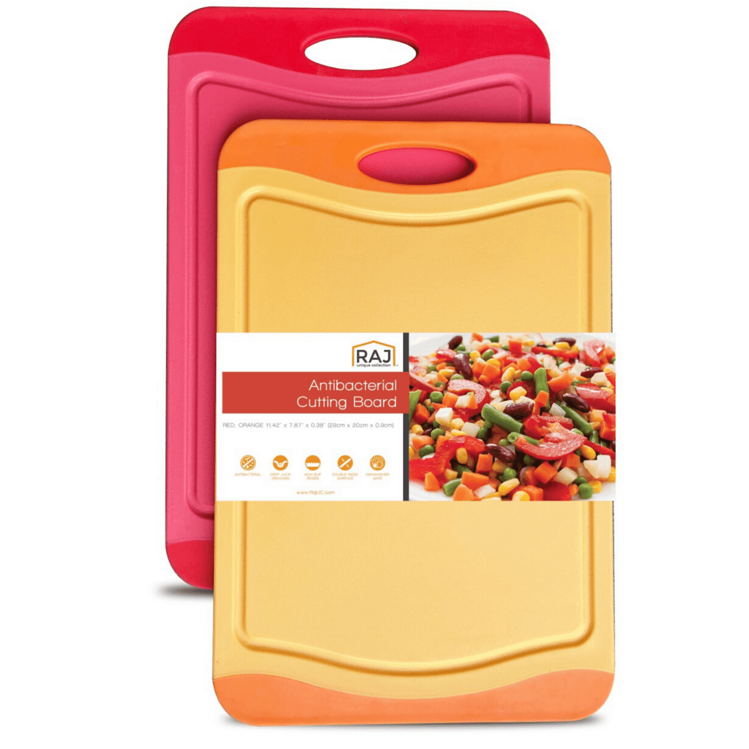 Raj Plastic Cutting Board Reversible Cutting board, Dishwasher Safe