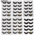thumbnail image 2 of 5 pares Multipack 3D pestañas de visón pestañas postizas hechas a mano Wispy Fluffy pestañas largas herramientas de maquillaje de ojos naturales pestañas G806 Tan Jianjun unisex, 2 of 2