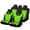 Green, variant on Universal Waterproof Car Seat Covers 9 Piece Set Fashion Embroidery Auto Protector Interior Accessories (5 Seat Covers   4 Headrests)
