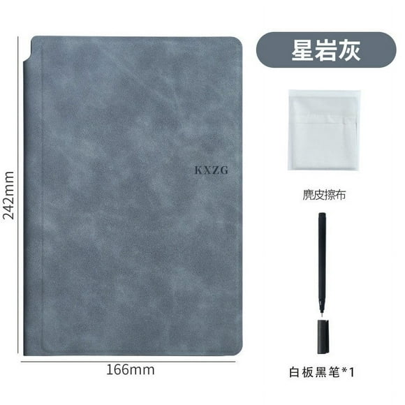 Xihbxyly Cuaderno Reutilizable, Bloc de Pizarra Blanca Lavable, Organizador Portátil Tamaño A5, Funda de Piel Sintética Incluida, Ideal para Tomar Notas, Dibujar y Planificar, Ideal para Profesionale