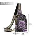 thumbnail image 2 of FORMRS Womens Crossbody Sling Bag Travel Daypack Shoulder Chest Backpack, Black Roses, 2 of 7