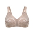 thumbnail image 4 of Deyllo Women Full Coverage Non Padded Bras Plus Size Minimizer Bra Wirefree Push Up Brown Bras Clothes-Size 44DD, 4 of 4