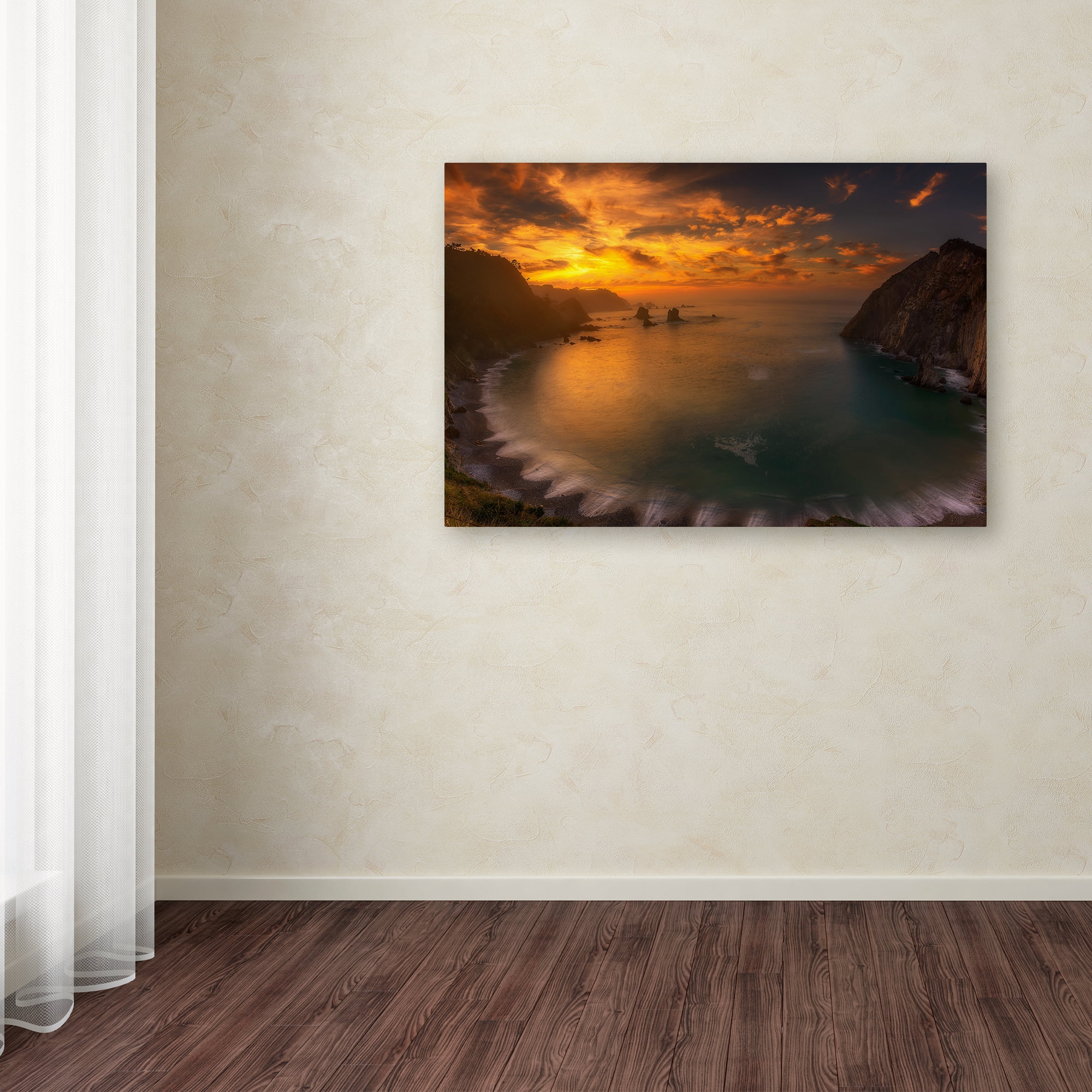Alfonso Maseda Varela 'Sunset In Silence' Canvas Art