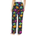 thumbnail image 3 of Balery Colorful Dinosaur print Women's Pajama Pants,Ultra Lightweight Pjs,Lounge Pant-Large, 3 of 9