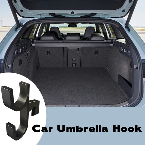 Car Umbrella Hook,Universal Car Trunk Umbrella Hooks, Multifunctional Back of Seat Organizer, No Drilling, Stable Installation,Suitable for Any Cars (2PC)