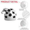 thumbnail image 4 of KLL Christmas Hats for Adults Plush Soccer Ball Print Santa Hat Xmas Fluffy Santa Claus Hat for Women Men, 4 of 6