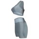 thumbnail image 4 of Gibobby Trajes de Entrenamiento para Mujer Conjunto de dos piezas de yoga de cintura alta para mujer, deportivo, casual, color sólido, chaleco(Gris,M), 4 of 4