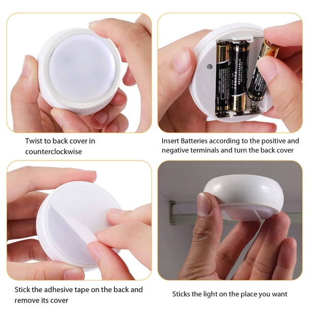 Debajo De La Luz Del Gabinete 6 piezas de luz debajo del gabinete 2 controles remotos USB o alimentado por batería (luz blanca) Tmvgtek Para estrenar